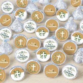 Big Dot Of Happiness First Communion Elegant Cross Religious Party Small Round Candy Stickers 324 Ct - Beige/khaki