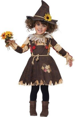 Pumpkin Patch Scarecrow Toddler Girls' Costume, Large (4-6)