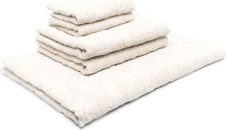 Crosswise jacquard towel set (set of five)