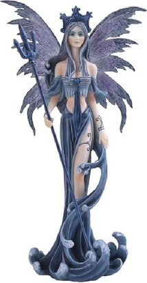 Q-Max 10H Water Fairy in Blue Statue Fantasy Decoration Figurine