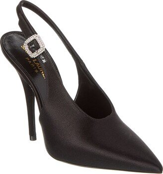 Yasmeen 115 Satin Slingback Pump