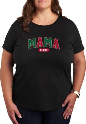 Air Waves Trendy Plus Size Mama Claus Graphic T-shirt