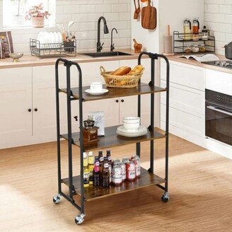 No Modern Mini Portable Kitchen Utility Serving Island Cart