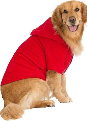 Footed Pajamas Pet Pjs - Bright Red Pet Pjs Fleece Hoodie Sweaters - XXLarge (Fits Up to 120 lbs)