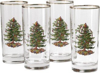 Christmas Tree Highballs, Set of 4 - 15 oz.