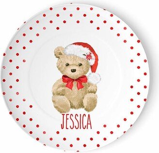 Christmas Bear Plate -Personalized Thermosaf - Childrens Personalized Kids Plates For