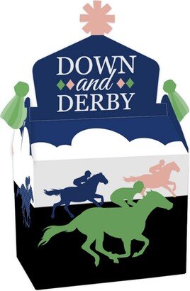 Big Dot of Happiness Kentucky Horse Derby - Treat Box Party Favors - Horse Race Party Goodie Gable Boxes - Set of 12