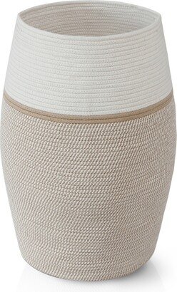 Ornavo Home Extra Large Woven Cotton Rope Tall 25 Height Laundry Hamper Basket with Handles