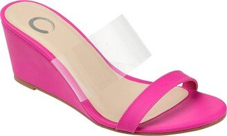 Angelina Wedge (Magenta) Women's Shoes