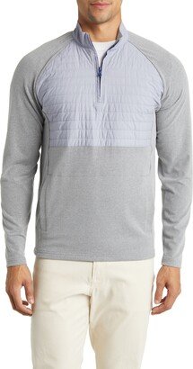 Leon Mixed Media Quarter Zip Pullover