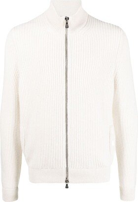 Ribbed Cashmere Cardigan-AF