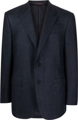 Single-Breasted Tailored Wool Jacket