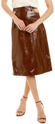 Perla Leather Skirt