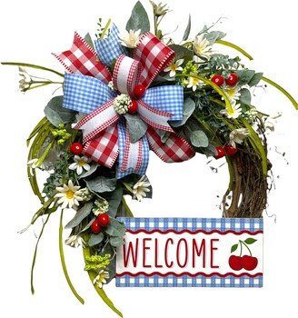 Summer Welcome Front Door Wreath