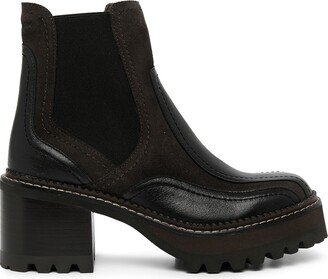 panelled leather Chelsea boots