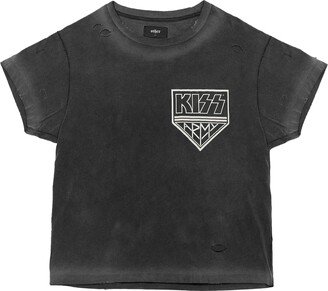 OTHER UK Kiss - Army - Vintage Band T-Shirt - Heavy Relic Black