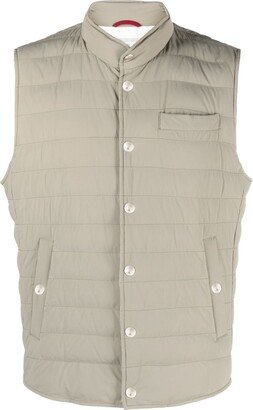 Stand-Up Collar Sleeveless Gilet