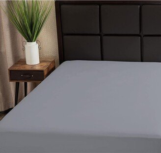 Circles Home Premium Percale Poly / Cotton 300TC Fitted Dark Grey Sateen Sheets