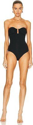 Cassiopee Bustier One Piece Swimsuit in Black