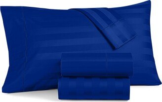 Damask Stripe Queen 4-Pc Sheet Set, 550 Thread Count 100% Cotton, Created for Macy's