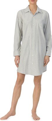 Long Sleeve Cotton Blend Nightshirt