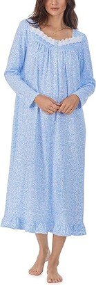 Long Sleeve Long Gown (Peri Floral) Women's Pajama