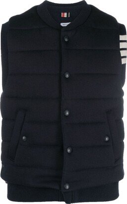 Stripe-Detail Padded Gilet-AA