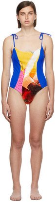 SSENSE Exclusive Blue & Orange Ophie One-Piece Swimsuit