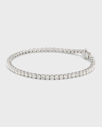 Neiman Marcus Lab Grown Diamonds 18K White Gold Round Lab Grown Diamond Bracelet, 7L