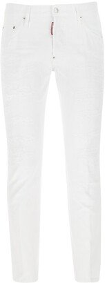 Distressed Slim-Fit Jeans-AI