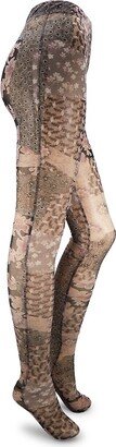 Printed Patchwork Tights