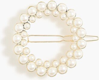 Women's Pearl Circle Hair Barrette