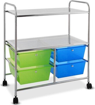 4 Drawers Rolling Storage Cart - 25.0