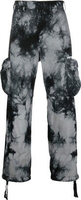 Graphic-Print Cargo Trousers