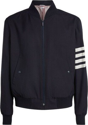 Wool 4-Bar Stripe Bomber Jacket