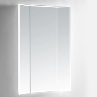 Modern Mirrors Celestia Lighted Full-Length Trifold Vanity Mirror