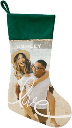 Christmas Stockings: Spreading Love Christmas Stocking, Green, White