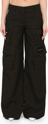 Black cargo trousers