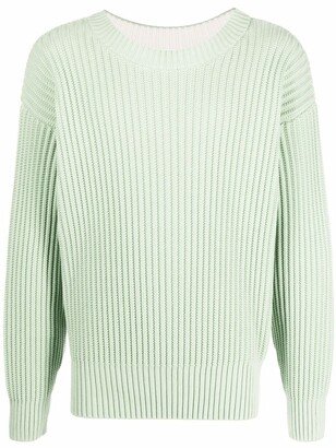 Crew-Neck Rib-Knit Jumper