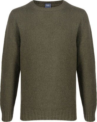 Fine-Knit Crew-Neck Jumper-AA