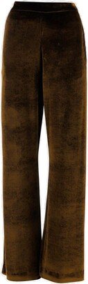 Straight Leg Velvet Pants-AA