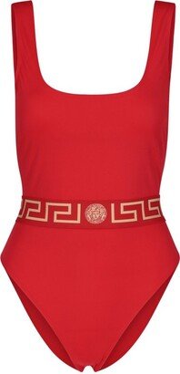 Greca Border Low Back Swimsuit