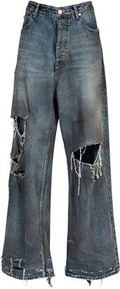 Japanese denim wide leg jeans