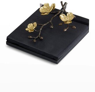 Gold Orchid Dinner Napkin Holder