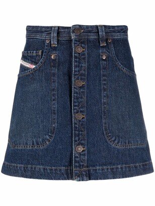 De-Albus button-through denim skirt