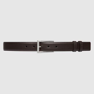 Reversible belt with rectangular buckle