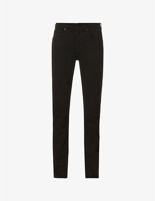 Mens Black Slimmy Tapered Luxe Performance Plus Slim-fit Tapered Jeans