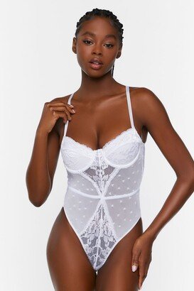 Eyelash Lace Lingerie Bodysuit