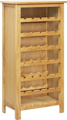 Wine Cabinet 22x12.6x43.3 Solid Oak Wood