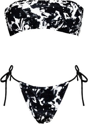 The Sunny Shell B & W Abstract Swim Set